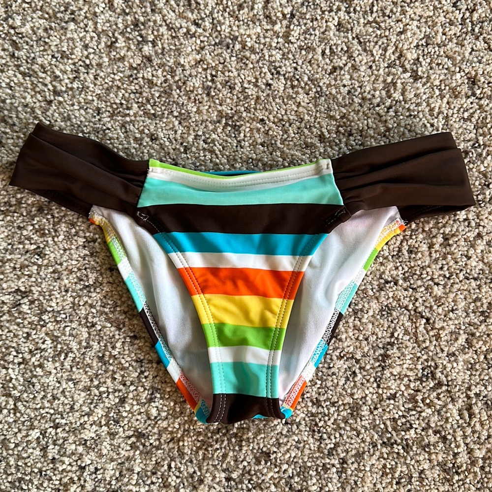 Roxy Striped Bikini Bottom Small